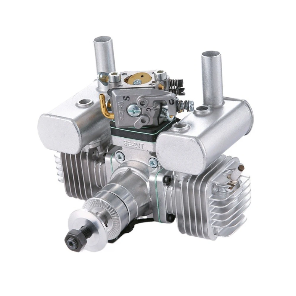 20cc Twin Cylinder Engine Model Aircraft Two Stroke CDI Electronic Ignition Remote Controlled Fixed Wing Aircraft Stinger Engine