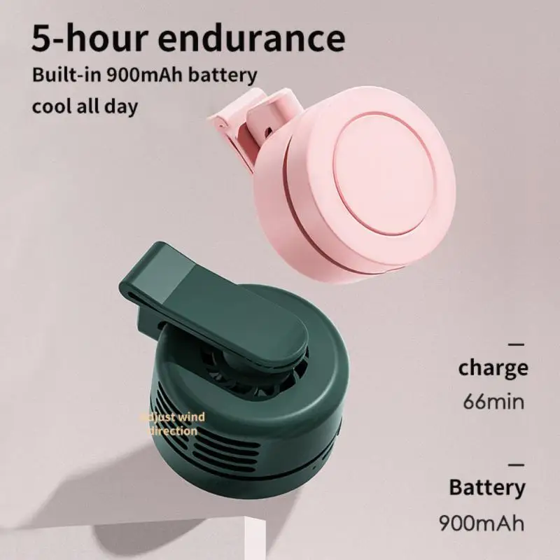 

New hanging clip fan leafless lazy usb charging fan portable mini desktop handheld small fan mute