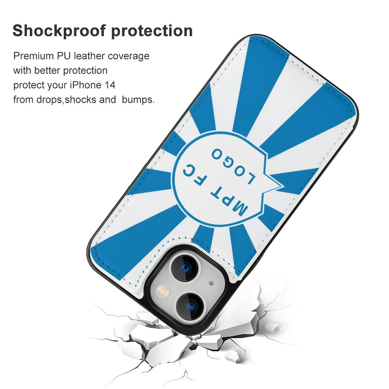 Maccabi Petah Tikva Fc Lederen Portemonnee Case Voor Iphone 14 Draadloos Opladen Stand Snap Case