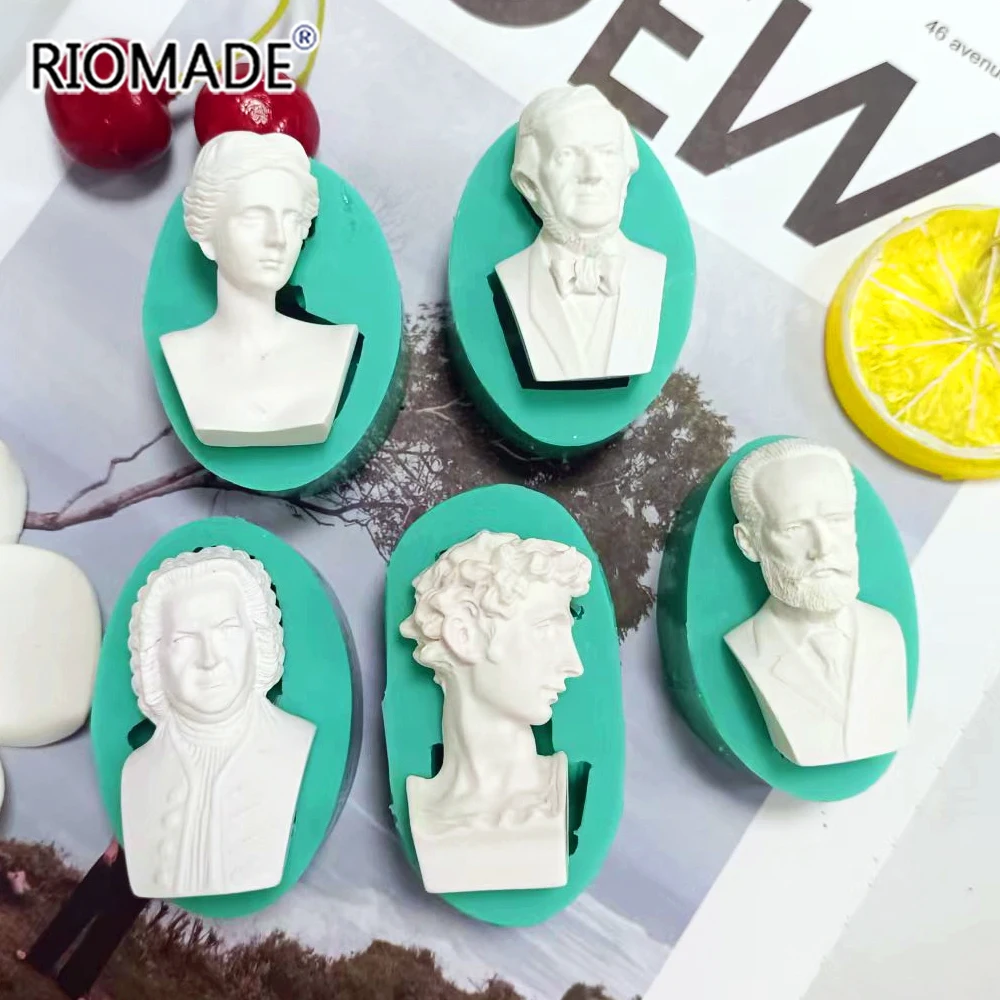 Goddess Scholar Statue Model Decoration Baking Tool Aromatherapy Gypsum Epoxy Resin Handmade Simple Style Silicone Mold