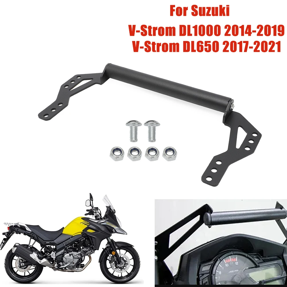 DL650 Motorcycle Accessory GPS Navigation Phone Holder Mount Bracket For Suzuki Vstrom DL1000 2014-2019 V Strom DL650 2017-2021