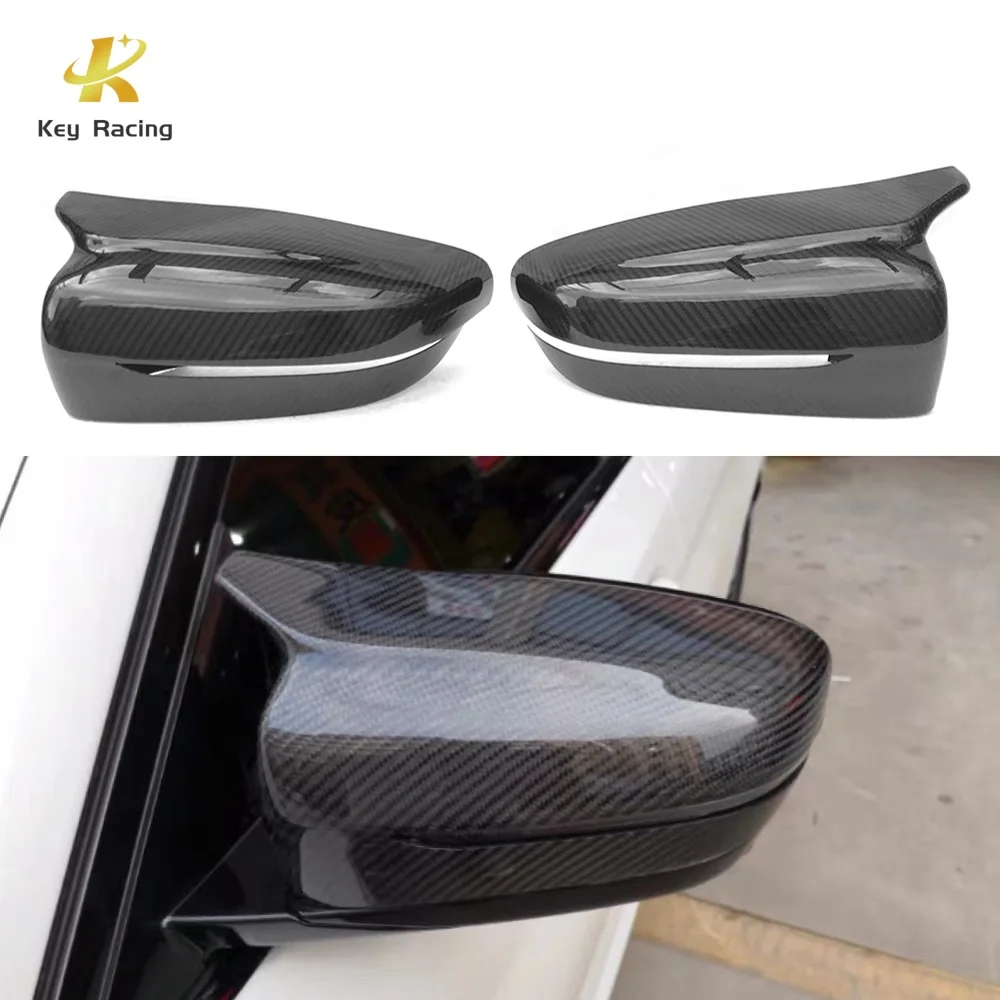 Carbon Fiber Ox Horn Style Paste Mirror Cover For BMW G20 G30 G22 G12 G Chassis Series Models Mirror Cover