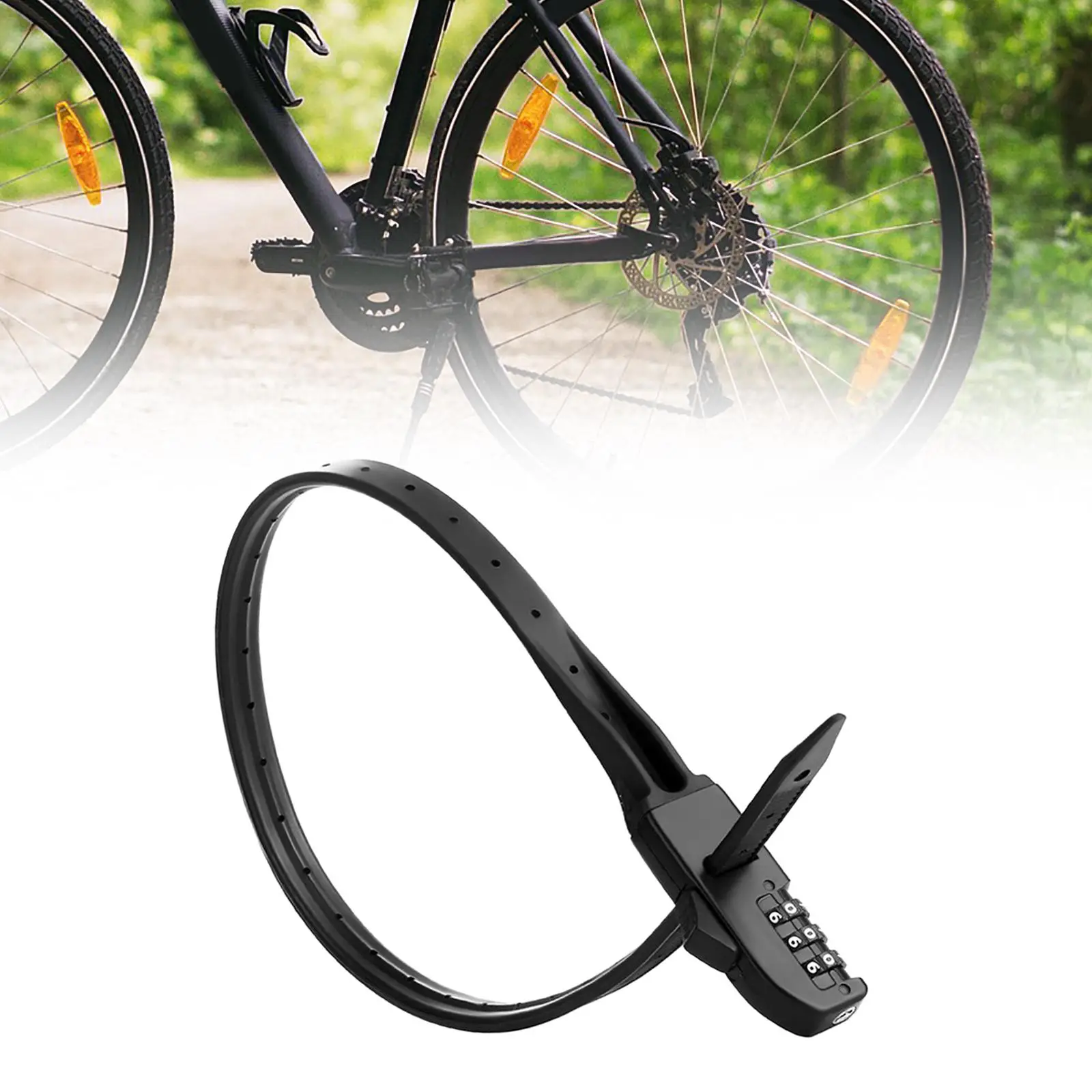 Bicycle Lock Anti Theft Resettable Lightweight Sturdy Waterproof Bike Cable Lock for Door Electric Bike Luggage Skateboard Kayak