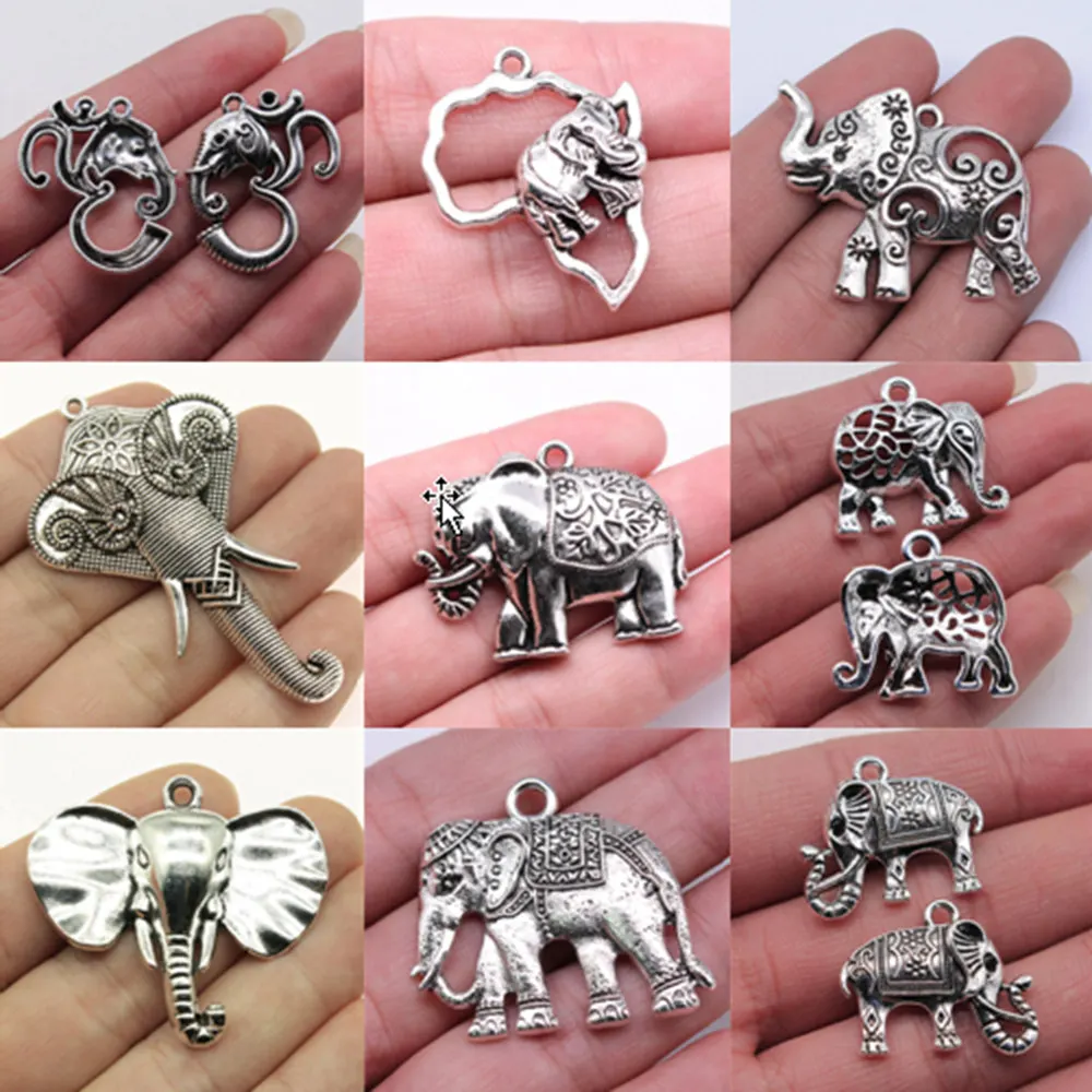 Bulk Charms For Jewelry Making Kit Pendant Diy Jewelry Accessories African Series Elephant Charms