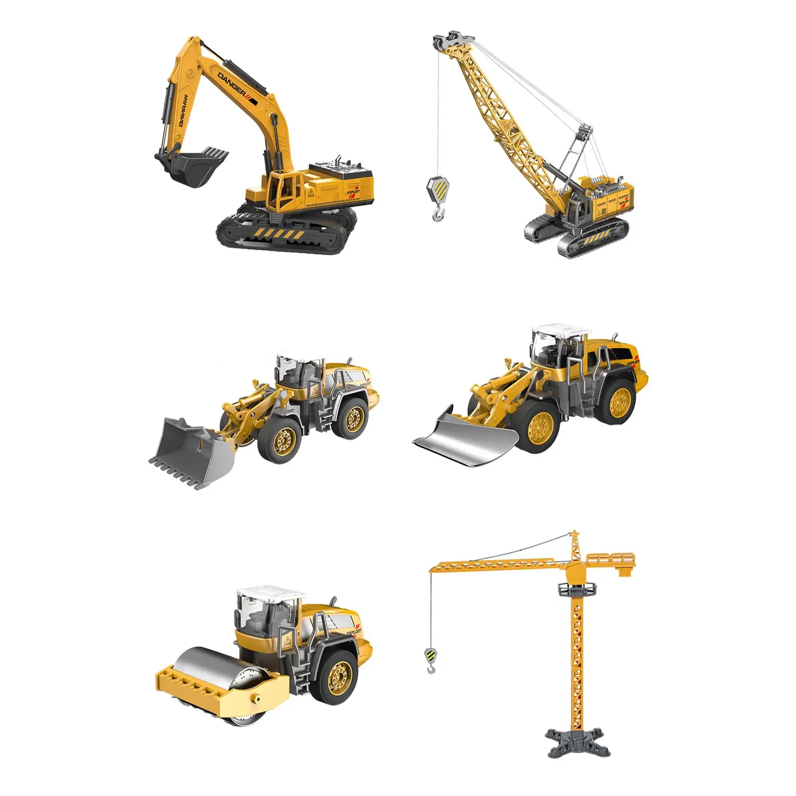 Construction Vehicles Toys, Mini Alloy Engineering Trucks Toy for 3 4 5 6 7 Years Old Boys