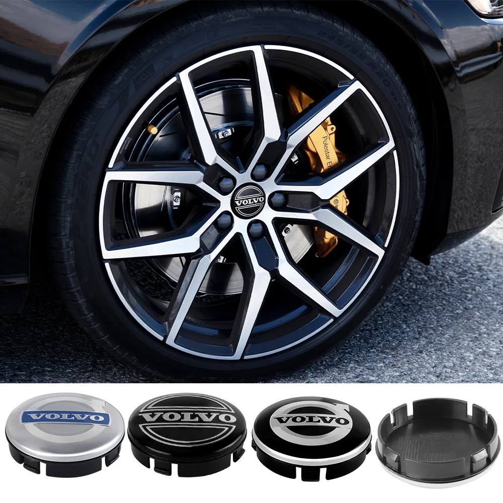 4pcs/set 64mm For Volvo hub cover XC60 S60 V60 S60 V40 S90 XC90 wheel center cover logo Car Tire Cover Decoration Accessories