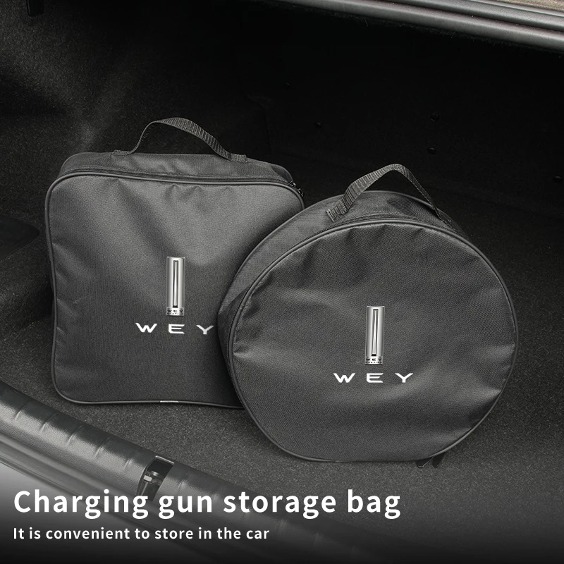 Car EV Charging Cable Storage Bag Car Charger Plugs Organizer Carry Bag For WEY GREAT WALL HAVAL H6 H9 M6 F7 F7X POER