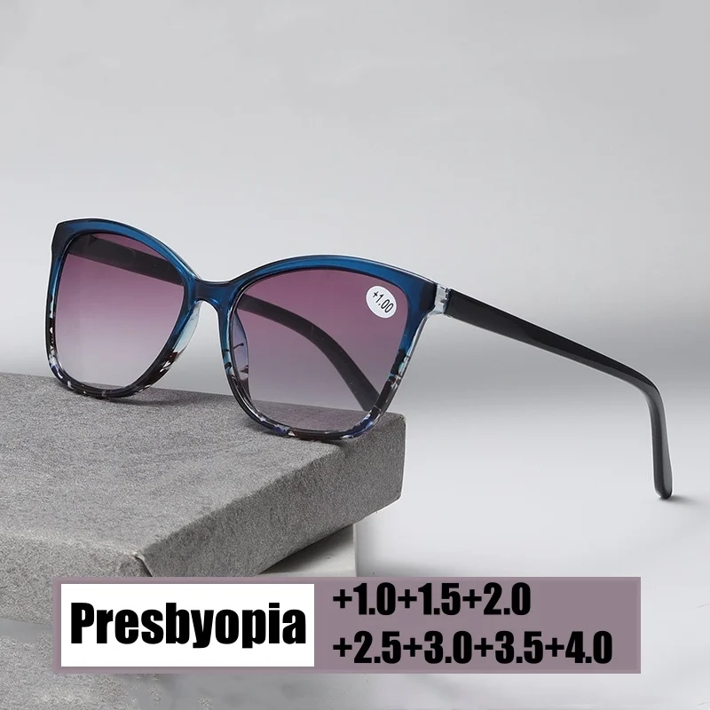 

Men Women Fashion Gray Lens Reading Glasses Trendy New Outdoor UV Protection Far Sight Sunglasses Unisex Vintage Presbyopia