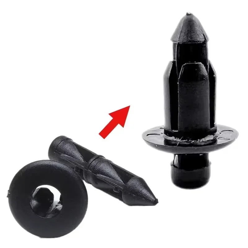 10/20/30PCS 6mm Black Rivet Fairing Body Trim Panel Fastener Screw Clips For Honda Suzuki Kawasaki Motorcycle Accessories Parts