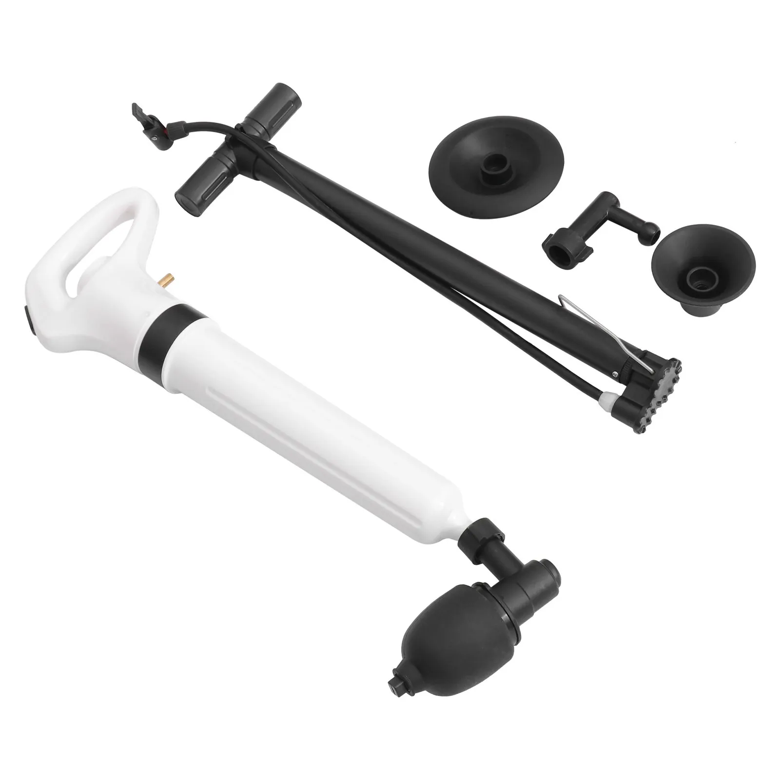 

Набор для прочистки унитазов и канализации из 1 предмета: мощный вантуз с гибкой резиновой насадкой и удлиненной ручкой для устранения засоров в раковинах и стоках в ванной комнате