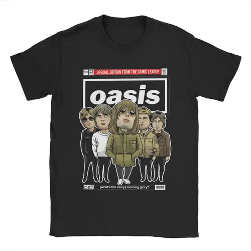 Some Might Say 2025 O-Oasis Tour Men T Shirts  Novelty Tee Shirt Short Sleeve O Neck T-Shirt Cotton Birthday Present Clothes