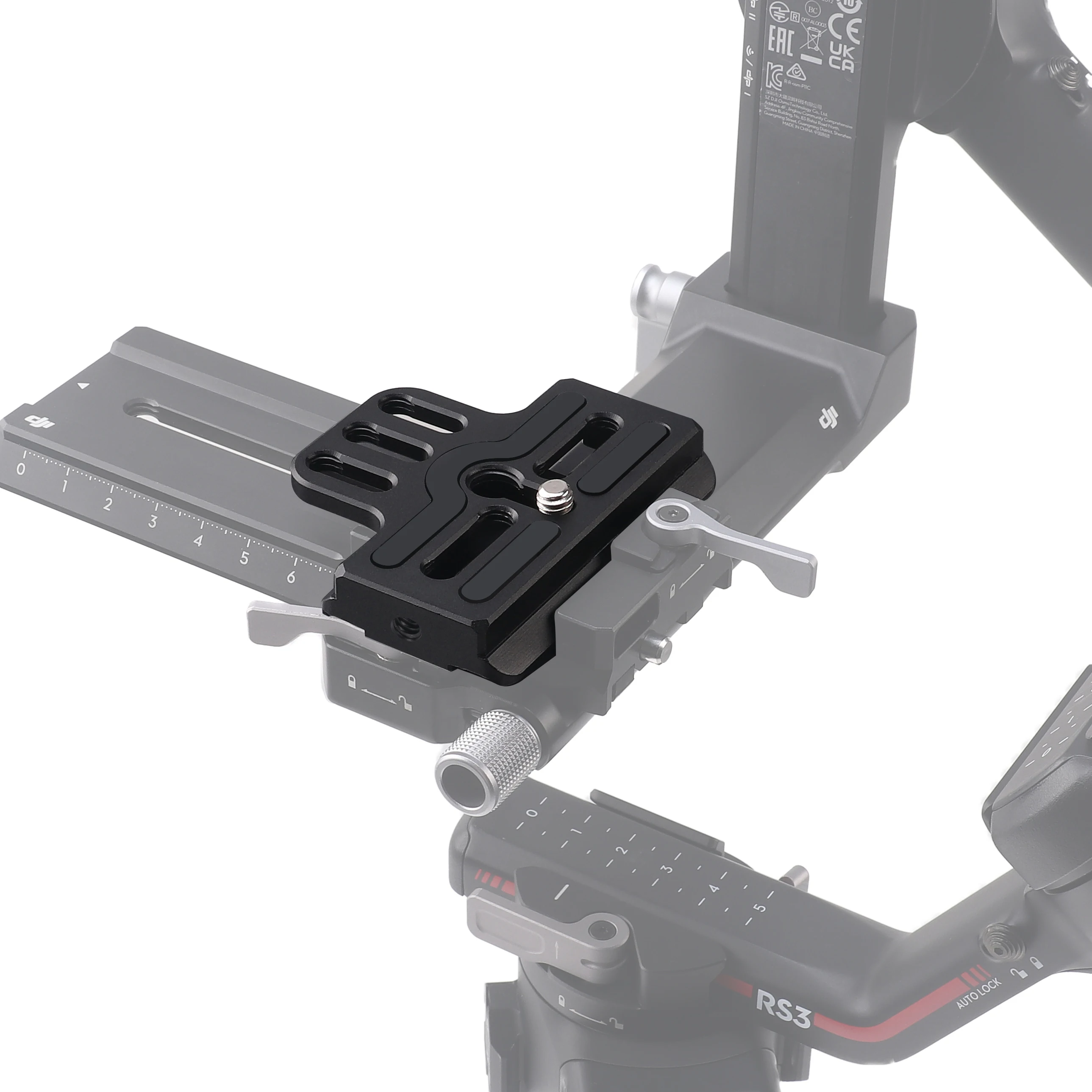 RadiNeo RS3 Quick Release Plate PU QR Baseplate with 1/4 3/8 Screws for DJI Ronin RS3 RSC2 RS2 Stabilizer Gimbal