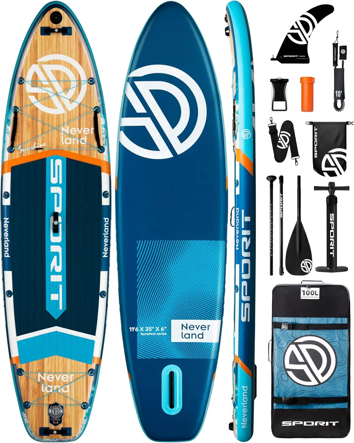 

Wide Inflatable Stand Up Paddle Board, Ultra Stable SUP Board for Adults, 450lb Capacity with Shoulder Strap, 100L Backpack, Rem