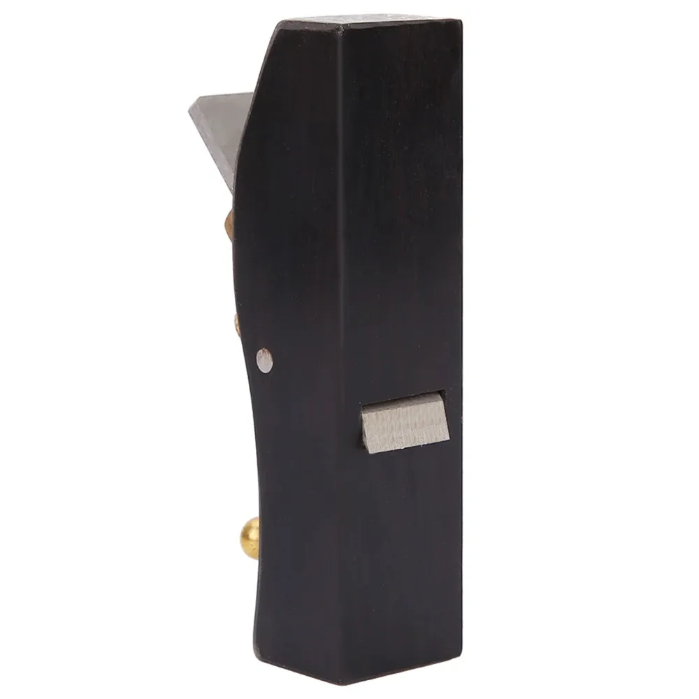 Ebony Wood Mini Wood Planer 80mm Length Leather Planer Set Small Hand Plane Flat and Curved Sole Woodcraft Hand Tool
