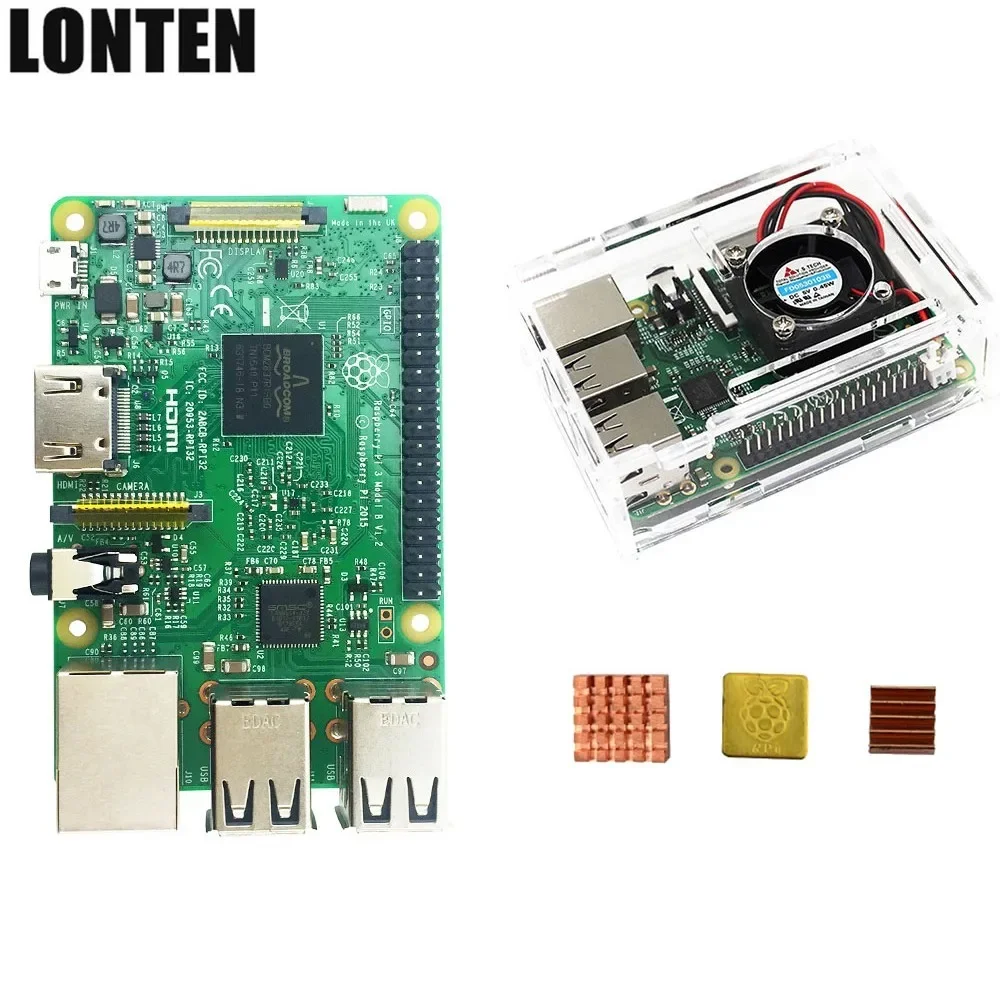 Kit de placa Raspberry Pi 3 modelo B, 1GB LPDDR2 BCM2837 Quad-core Ras PI3 B,ras PI 3b,ras PI 3 B con Wifi y Raspberry Pi3 CN;GUA