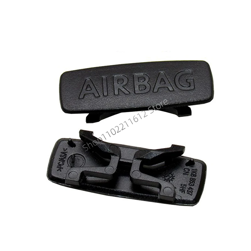 Car A B C Pillar AIRBAG Badge Trim Cover Cap Replace for VW Jetta Golf Caddy Passat CC Polo Arona Ateca Touran Ibiza Accessories