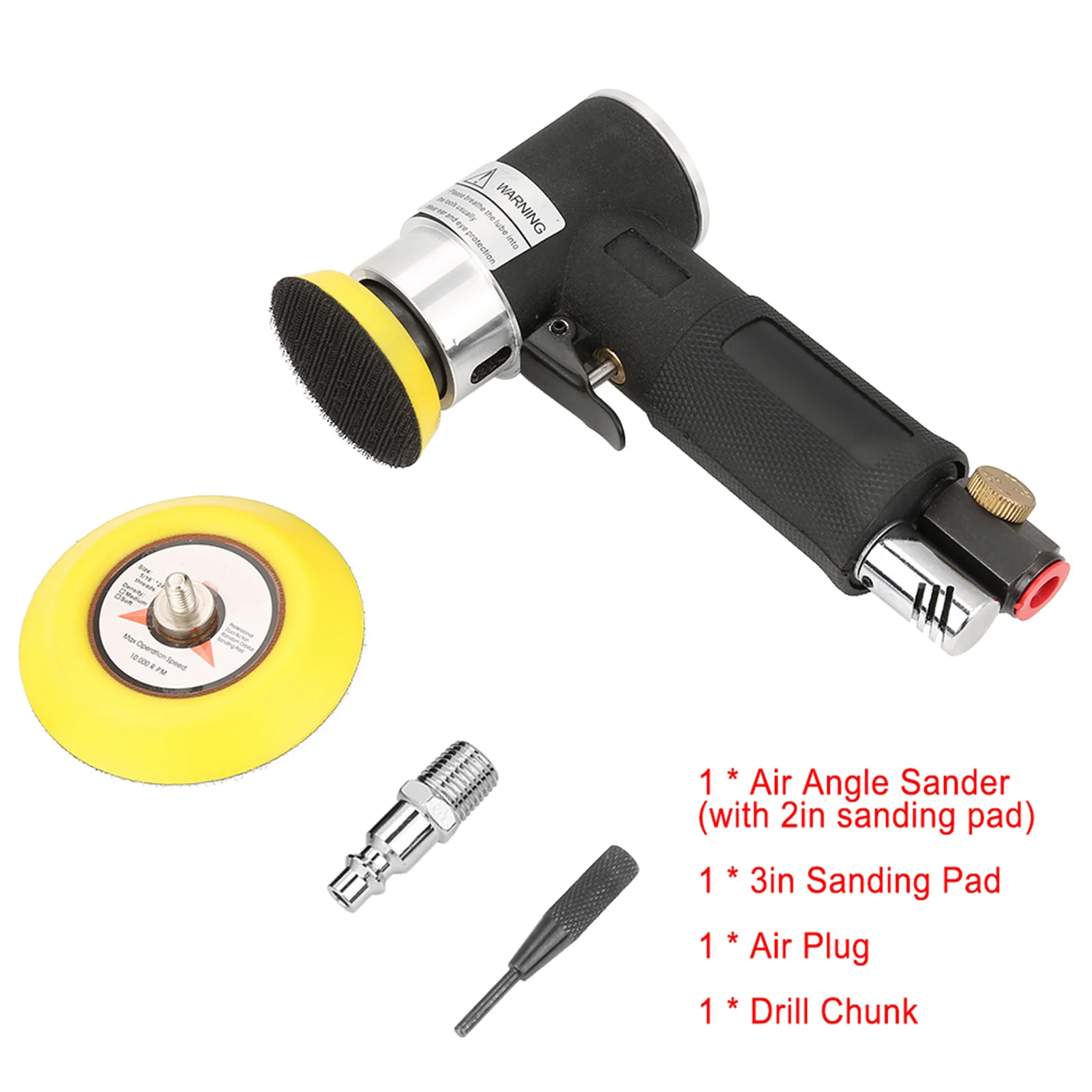 Mini Air Angle Sander 90° Pneumatic Polishing Grinding Machine   2inch 3inch Sanding Pad