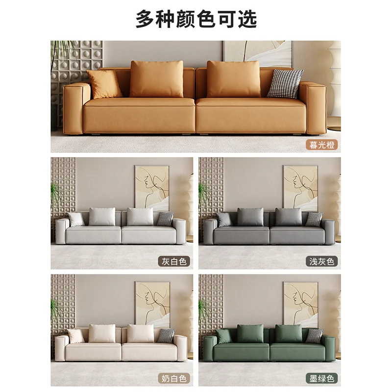 Customized office sofa leather business rest area VIP reception meeting room sofa coffee table combination set