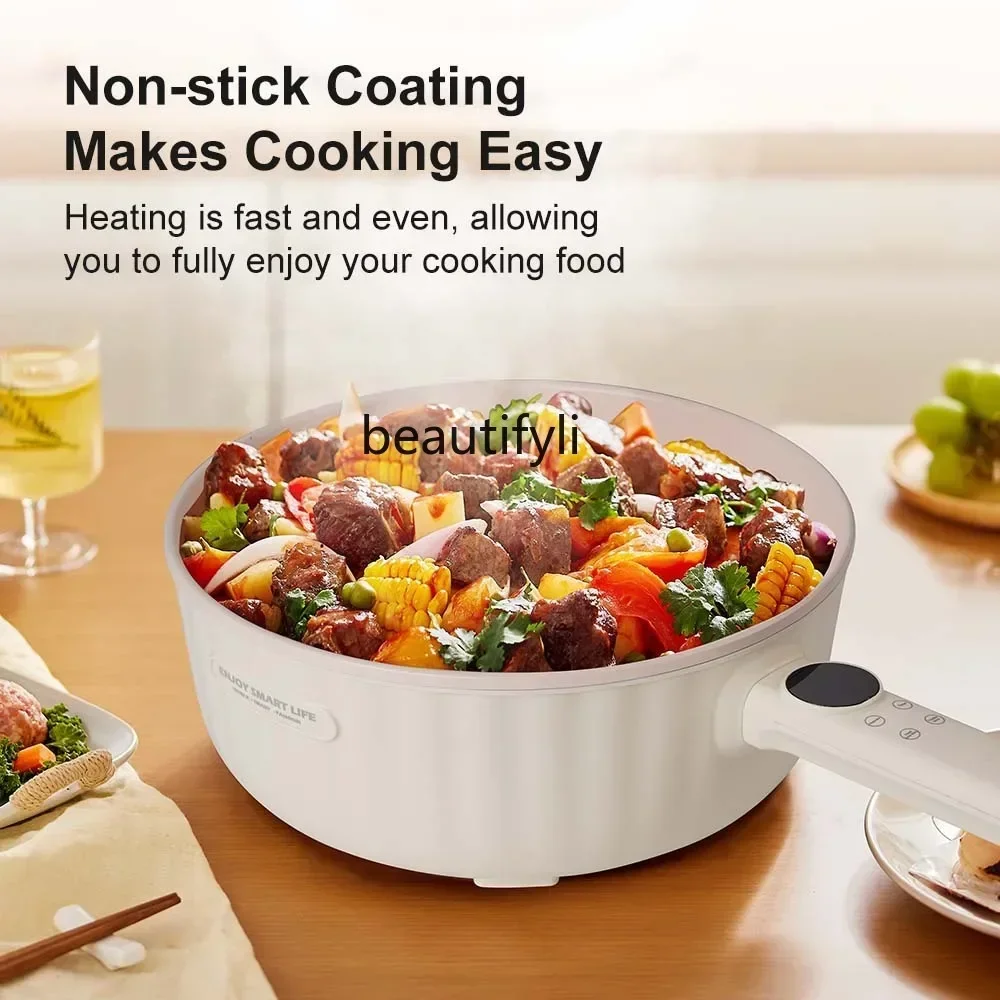 A61 lt Household stir-fry hot pot stew multi-functional non-stick pan PP handle electric heating pan