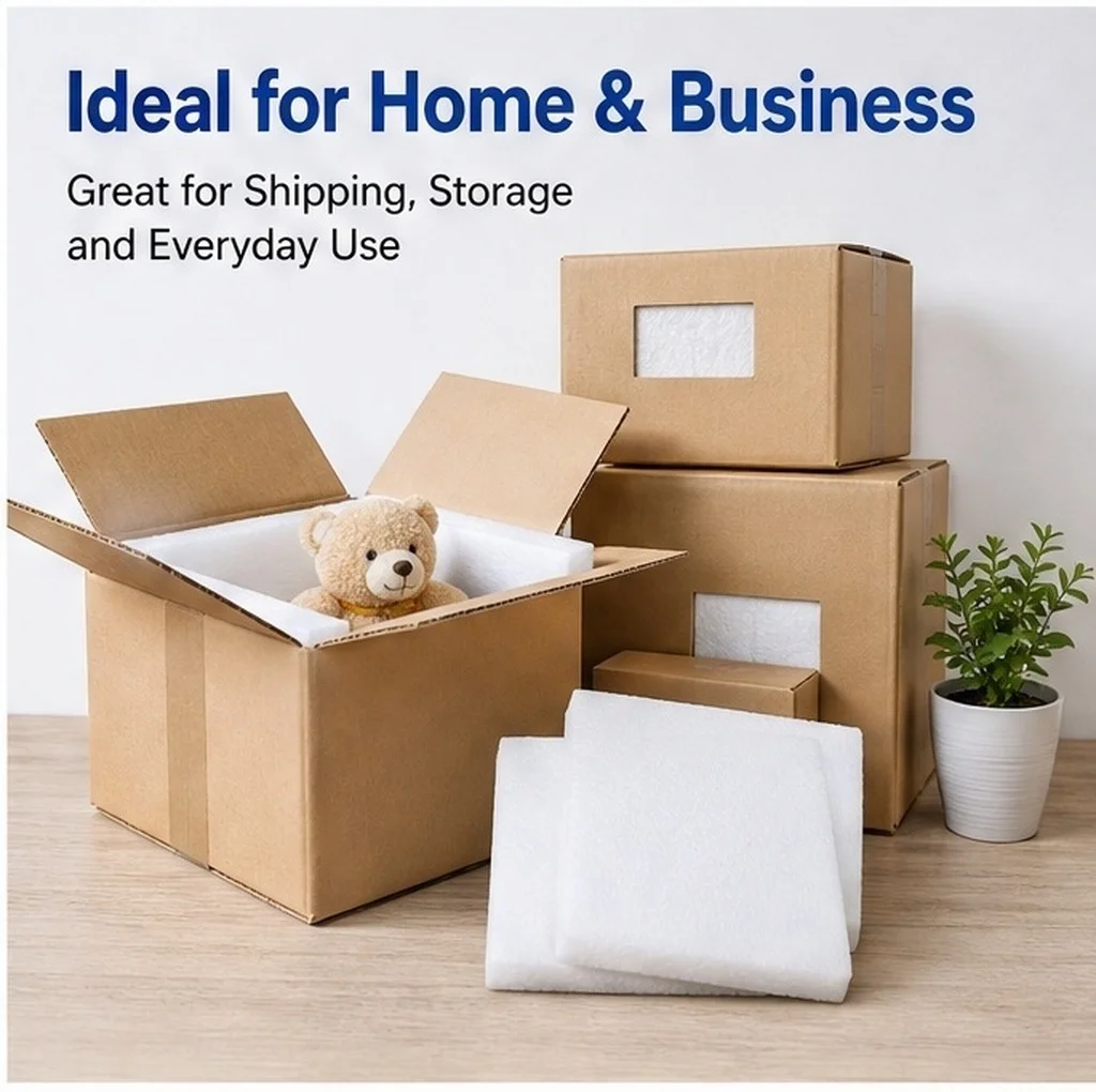 18Pcs White Foam Boards Shockproof Packaging Filling Sheets Anti Pressure Protective Pads Boards Block Brick