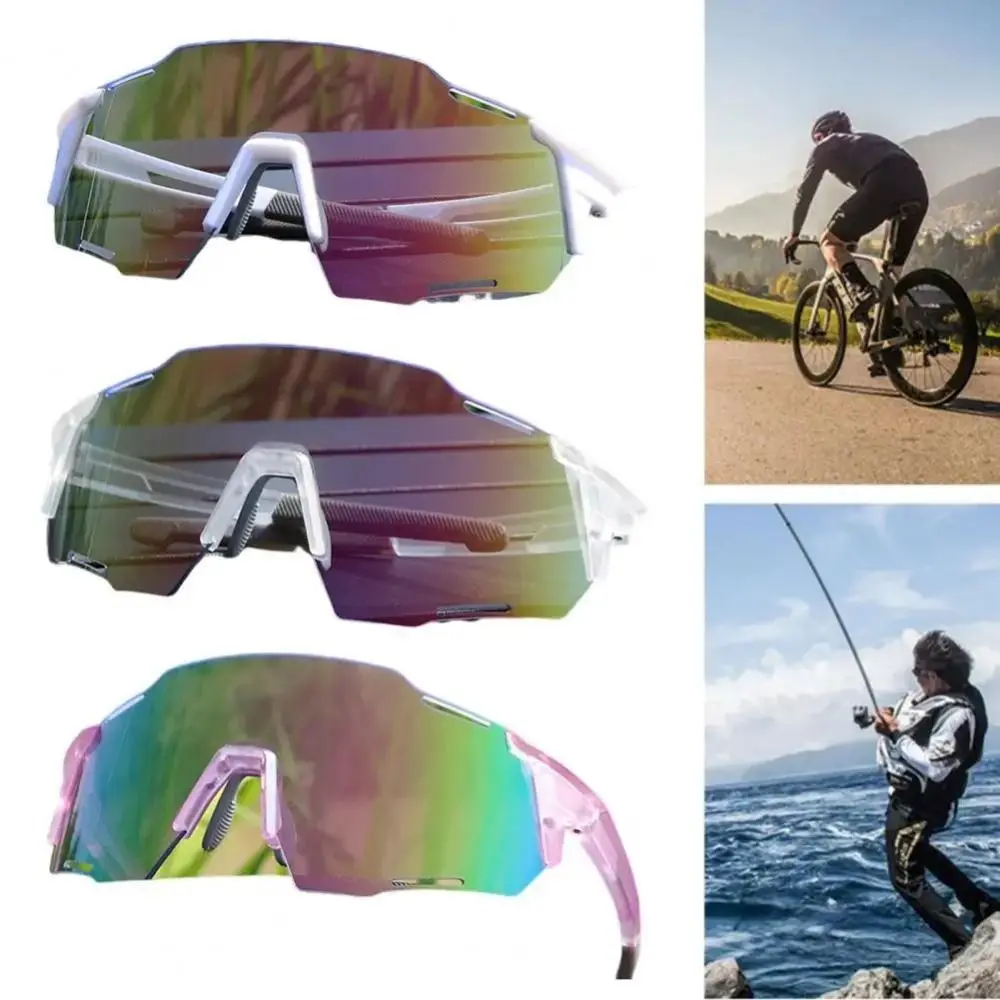 Panoramic Sunglasses Photochromic Cycling Sunglasses Color-changing Wide Viewing Cycling Glasses UV400 UV Protection