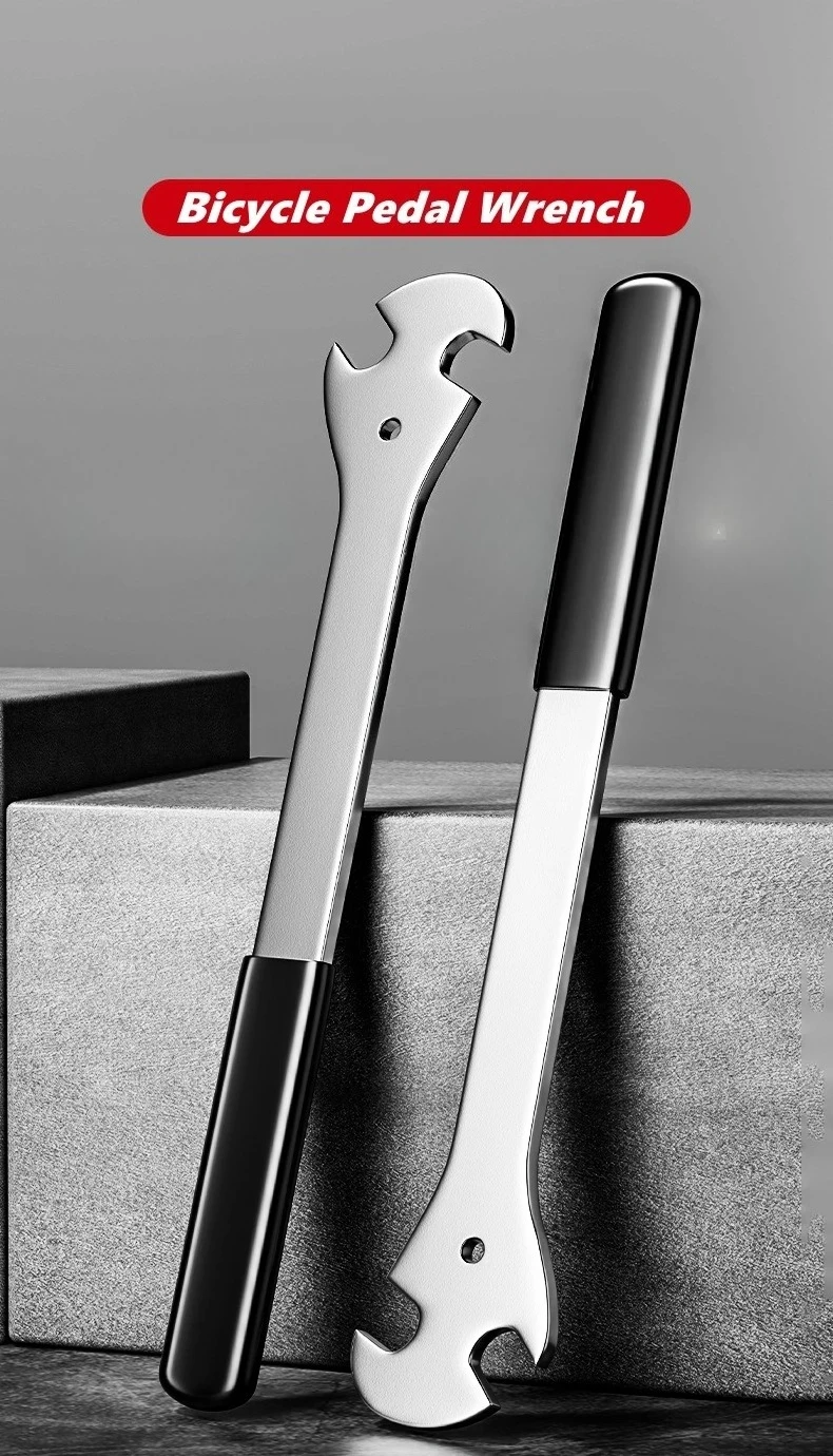 342mm Extra Long Bike Pedal Wrench, Professional Durable Spanner Tool for Bicycle Pedal Installation & Removal