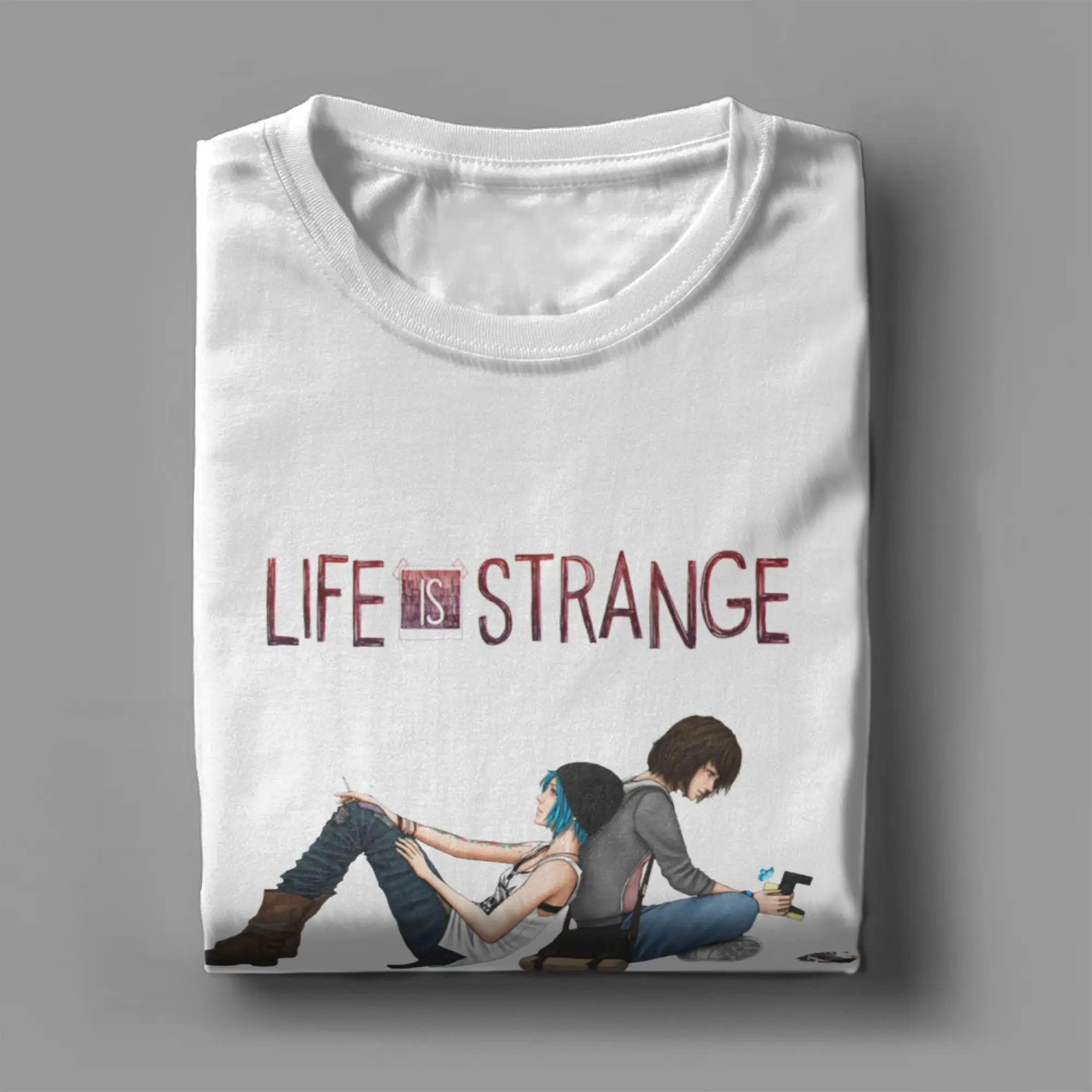 تي شيرت رجالي Life Is Strange مضحك قطن تي شيرت قصير الأكمام فراشة كلو ماكس لعبة تي شيرت س الرقبة ملابس فريدة من نوعها