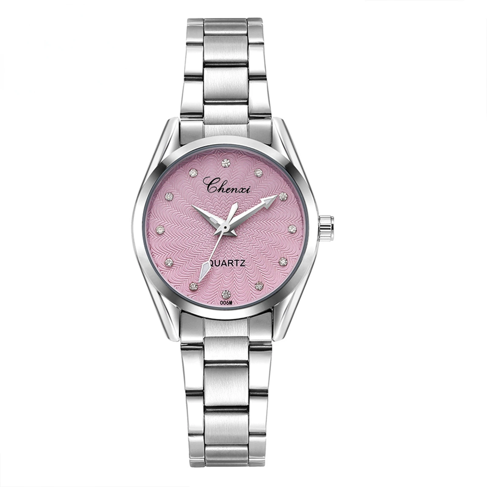 Damen Kleid Uhren Kleine Gesicht Rosa Zifferblatt Wasserdichte Frauen Analog Quarzuhr mit Edelstahl Band Mode Klassische Uhr