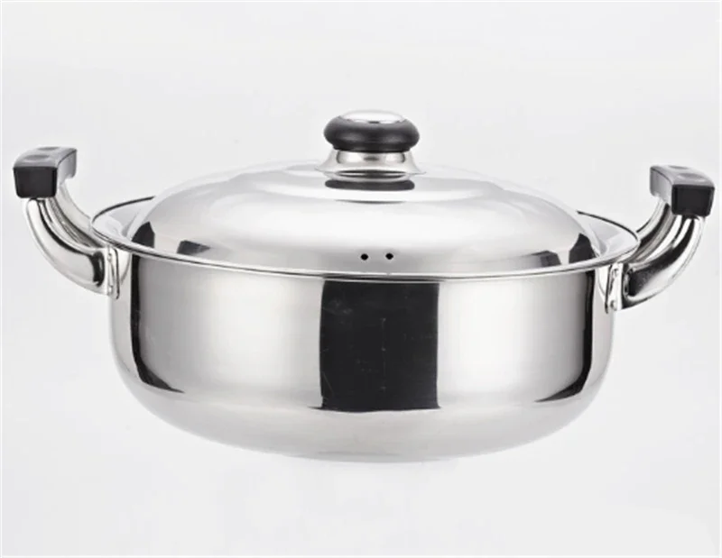 Stainless steel soup pot thickened hot pot high ear furnace mandarin duck double lattice hot 20CM to 32CM hot pot cooker