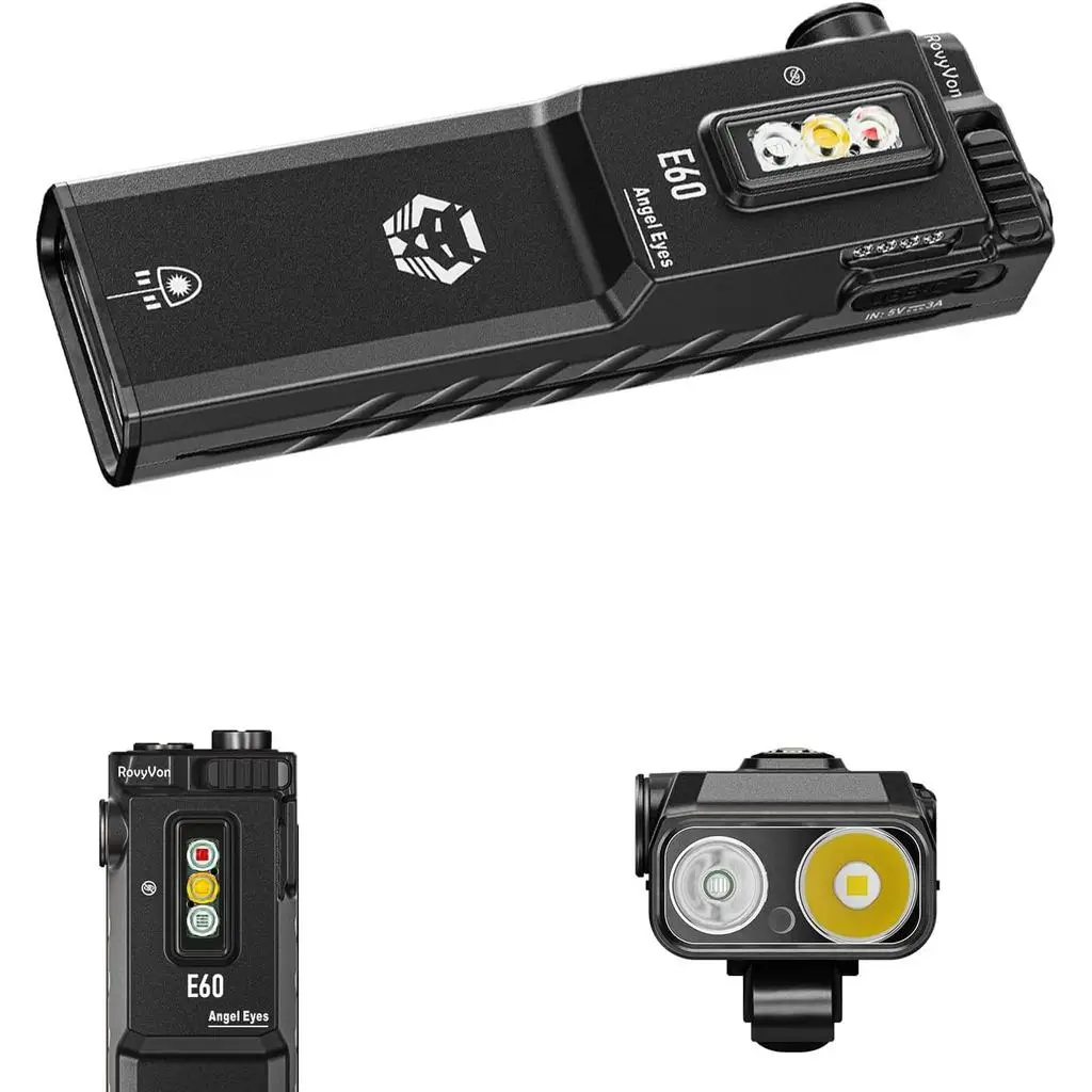 

RovyVon Angle Eyes E60 Pocket Flashlight Max Output 1500 Lumens USB-C Rechargeable EDC Flashlight