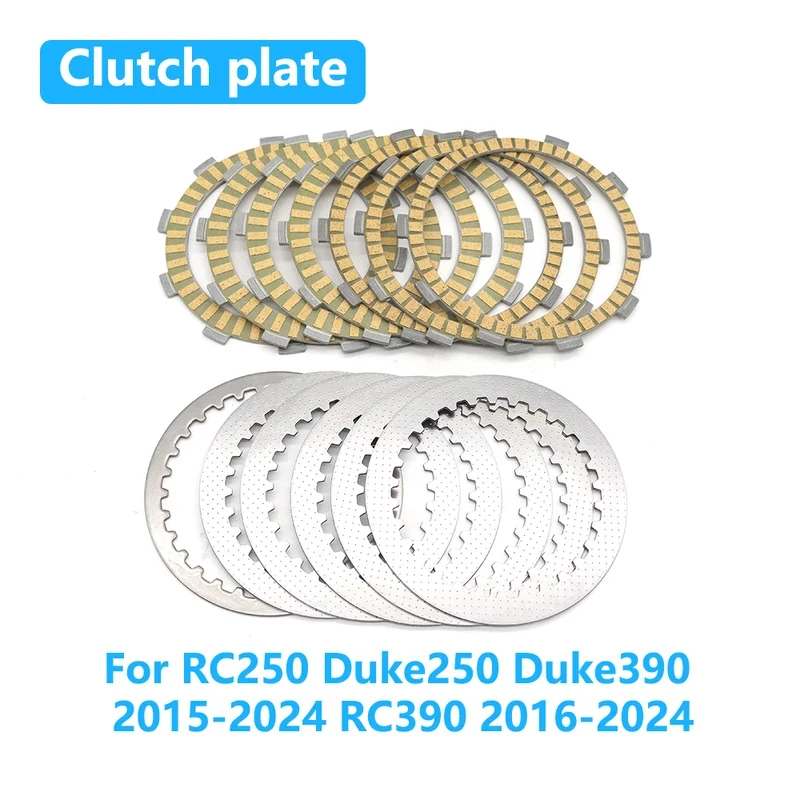 For RC250 RC 250 Duke250 Duke390 Duke 390 2015-2024 RC390 2016-2024 Motorcycle Clutch Friction Disc Steel Plate Kit Accessories