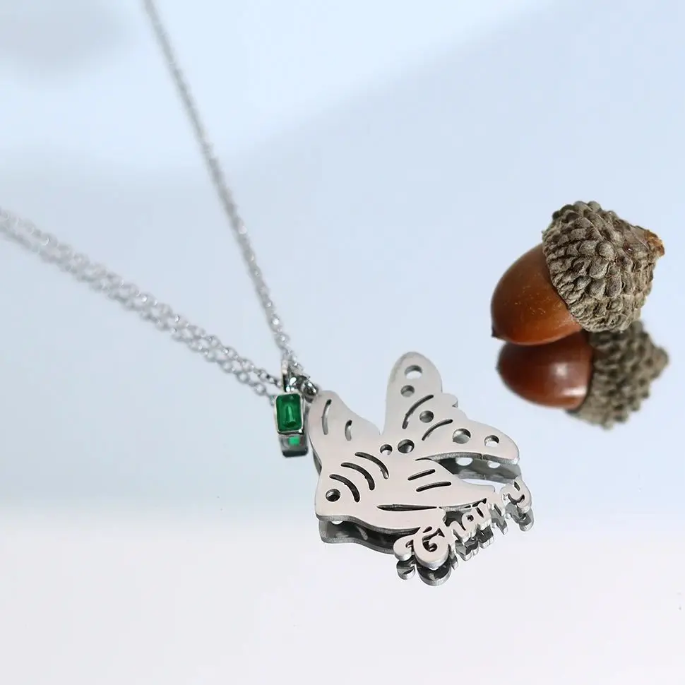 

Chandler Personalized Engraved Name Jesus Fish Necklace Hollow Stainless Steel Christian Choker Jewelry For Women Men