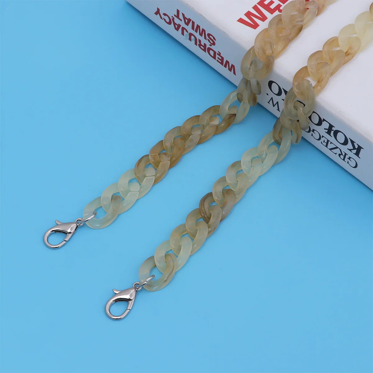 

120cm Resin Bag Chain Amber Durable Never Fade Replacement Bag Strap for Shoulder Satchel Messenger Bags Accessories