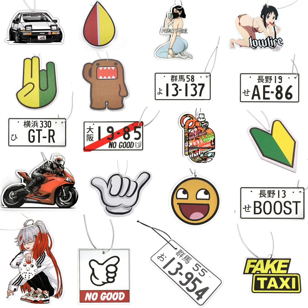 AE86 سيارة الهواء المعطر معلقة ، السيارات شاحنة مرآة الرؤية الخلفية ، قلادة العطور ، ورقة الصلبة ، د الأولي ، JDM الملحقات الداخلية ، أحدث #6