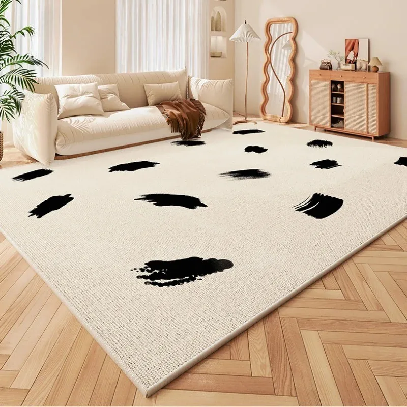 

Off-white Luxury Minimalist Carpet for Living Room Decor Bedside Soft Area Rug Coffee Table Nonslip Floor Mat Leisure Room Pad