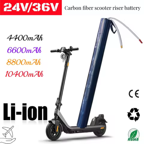 36V 24V Electric scooter carbon fiber tubular battery 18650 built-in battery scooter lithium battery pack