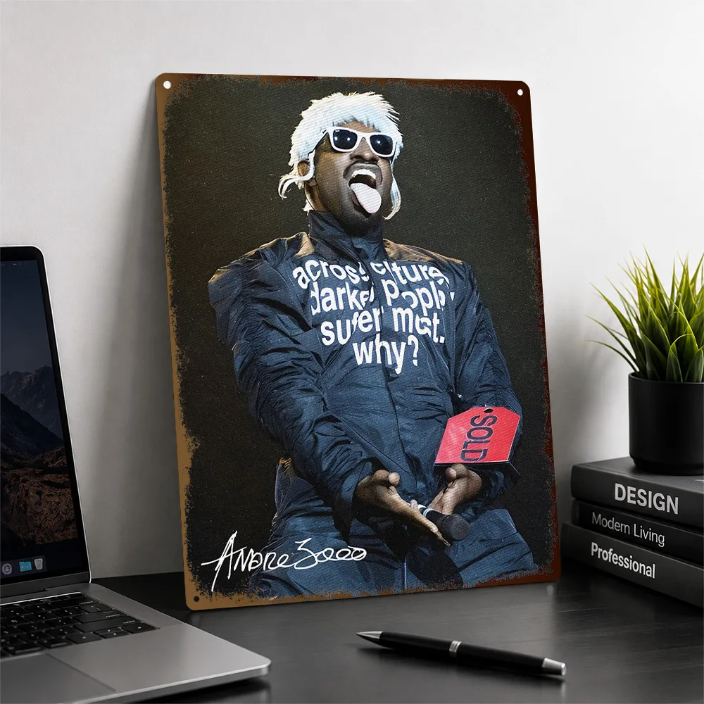 Andre 3000 Concert Aluminum Poster Personalized Metal Sign Vivid Urban Rhythm Wall Art A Distinctive Gift For Album Collectors