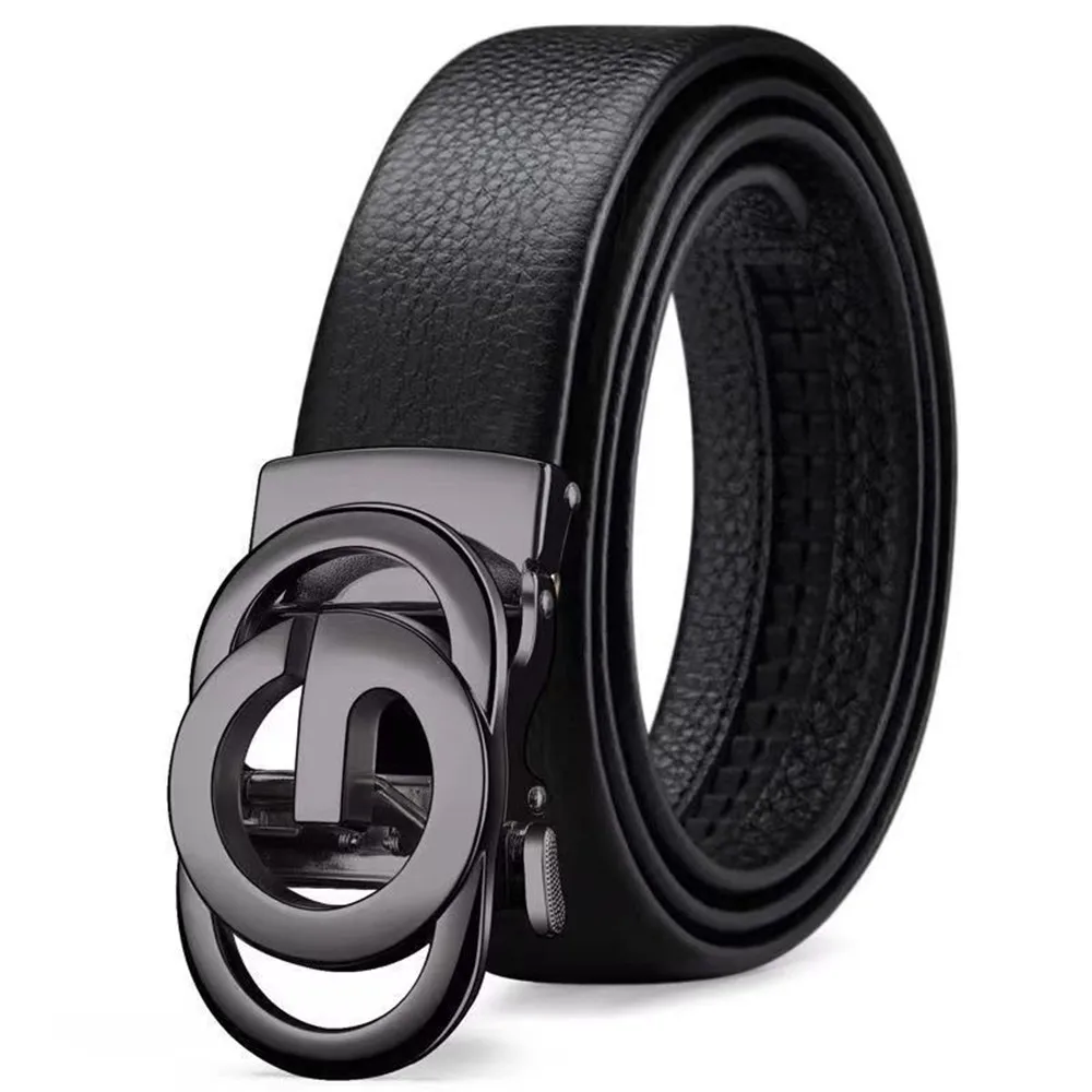 3,5 cm Neue Herren-PU-Gürtel mit Automatikschnalle, Luxusgürtel, Business-Casual, Hochwertiger Designer-Herren-Taillengürtel – Detail 2