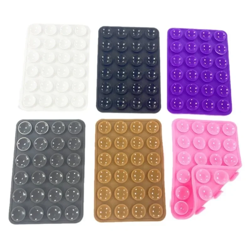 Double Sided Silicone Suction Pad Mobile Phone Holder Hands Free Accessory for Videos Selfies Party Gift Portable Phone Fixture