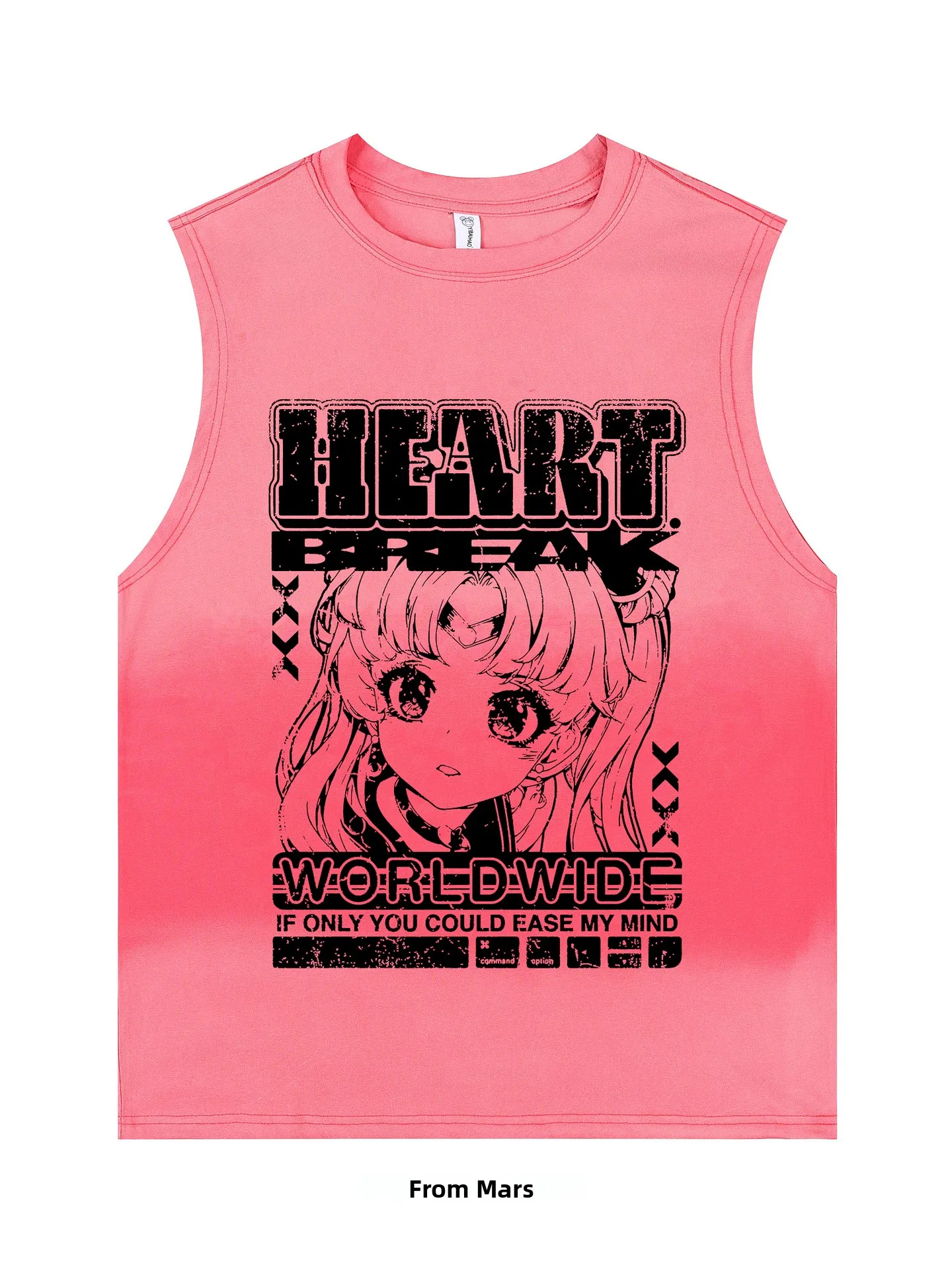 

Модная свободная футболка-жилетка Fiti Angel High Street для мужчин и молодежи, популярная летняя повседневная одежда