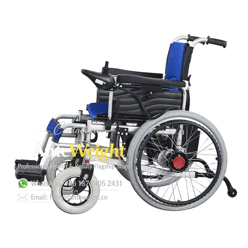 Foldable Lightweight Electric Wheelchair with Anti-Tilt Design