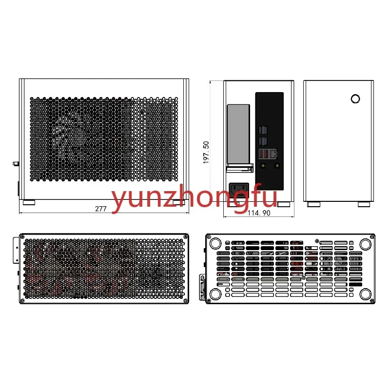 ZS-A4s  itx computer case, version V3.1  6.2L all aluminum sfx