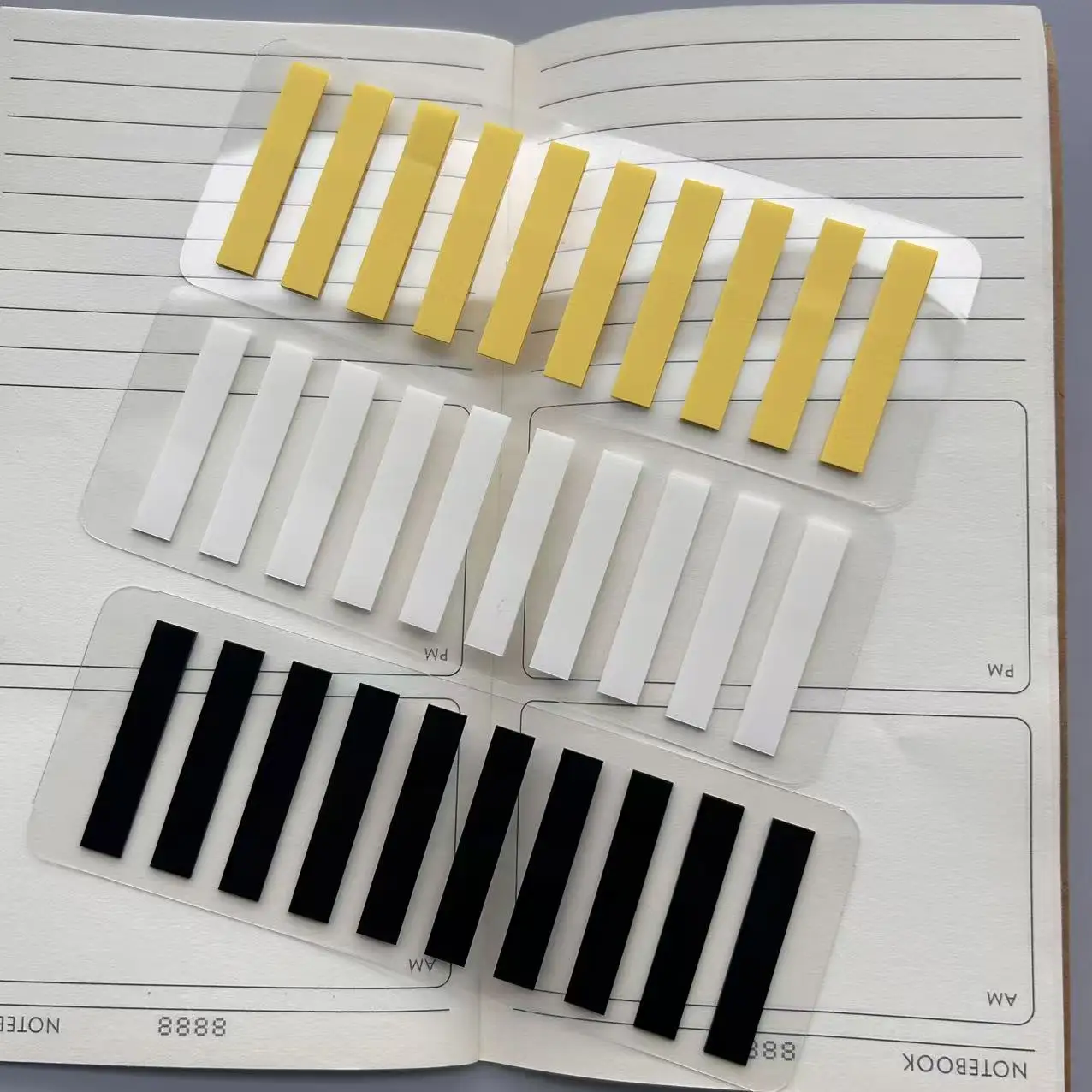 18P Morandi Colore Traslucido PET Indice Adesivi Colore Classificare Segnalibri Cancelleria Memo Pad Notebook Chiave Mark Sticky Notes