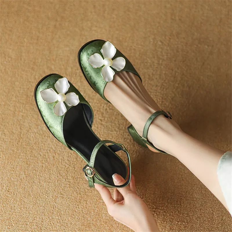 New Summer Sandals Cover Toe Sandals for Women High Heels Sandals Fashion Ladies Shoes Women Pumps Size 34-43 Zapatos De Mujer