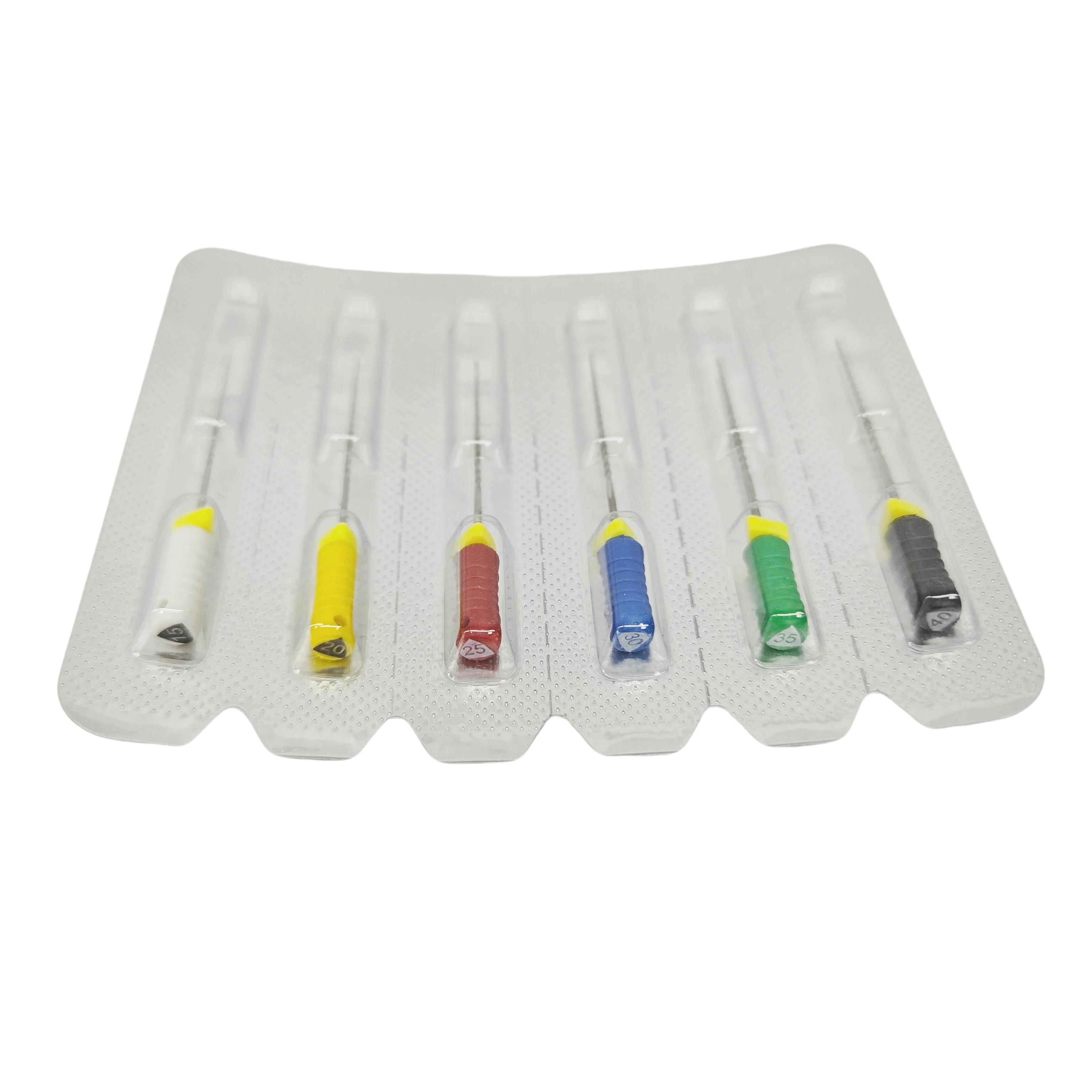 ملفات اللبية 15-40 #   (25 مم) - H/K/R،/ملفات الموزعة، الدبابيس الشائكة والعصب المربع - أدوات طب الأسنان