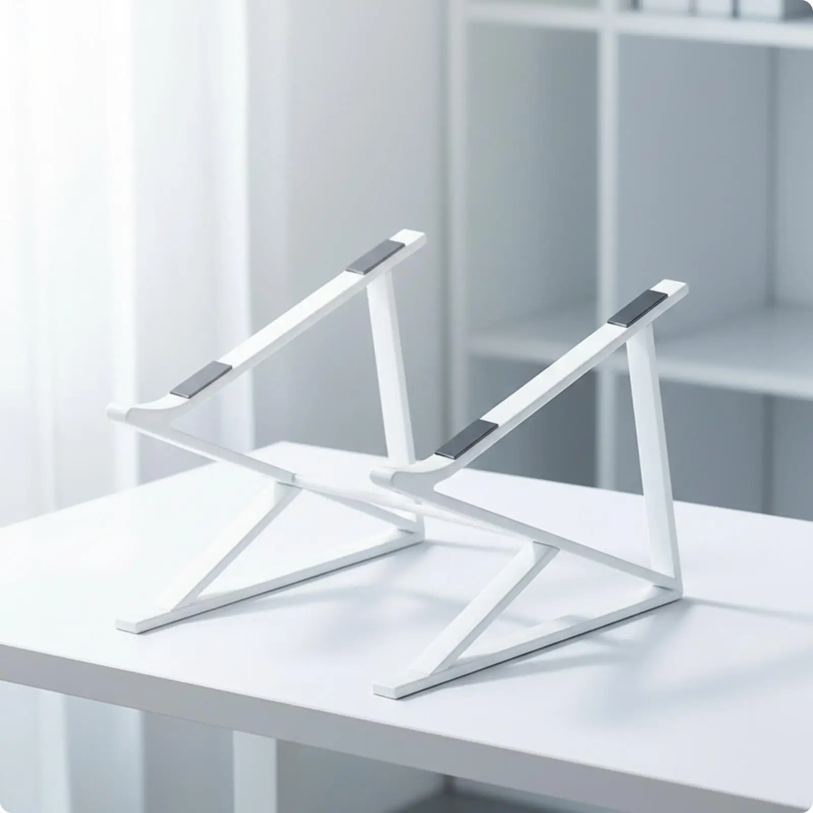 Stable Notebook Support Rack Laptop Stand Aluminum Ergonomic Height Elevated Desktop Holder for Home Office Gaming Room