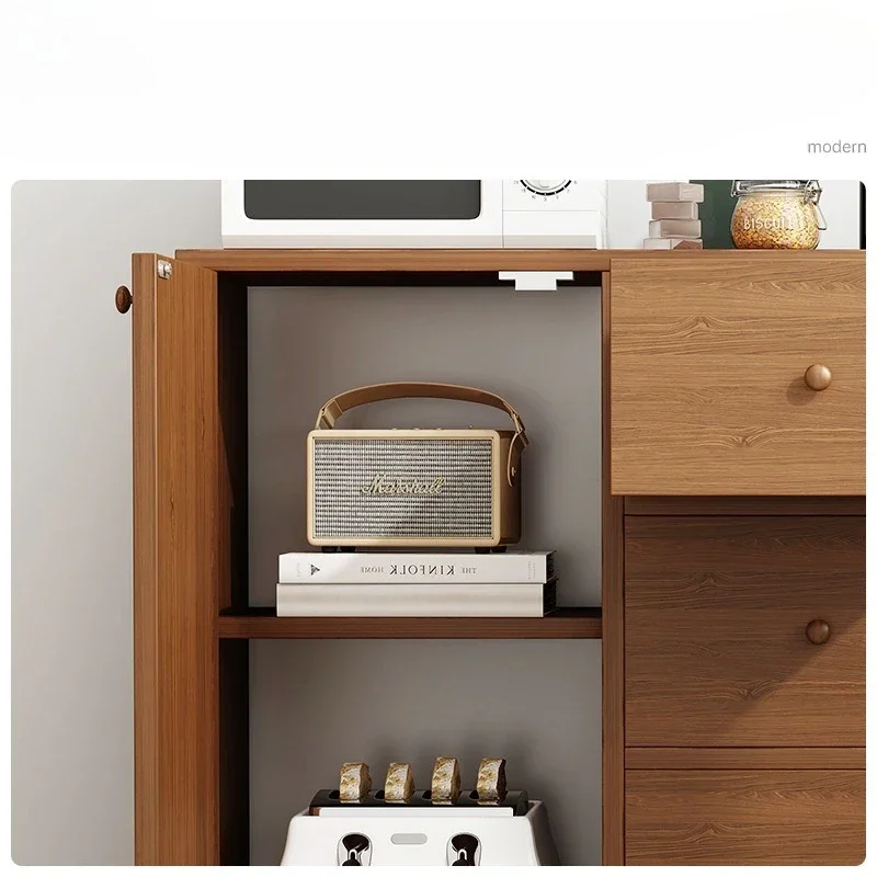 Dining Storage Cabinet Tea Short Cabinet  Solid Wood Color New Chinese Multi-functional Household Living Room Storage Rack