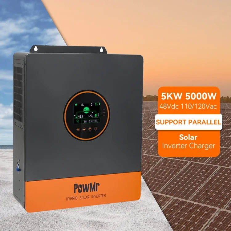 PowMr 5KW 48Vdc Single/split Phase Solar Inverter 120V AC Output On And Off Grid Pure Sine Wave Solar Inverter