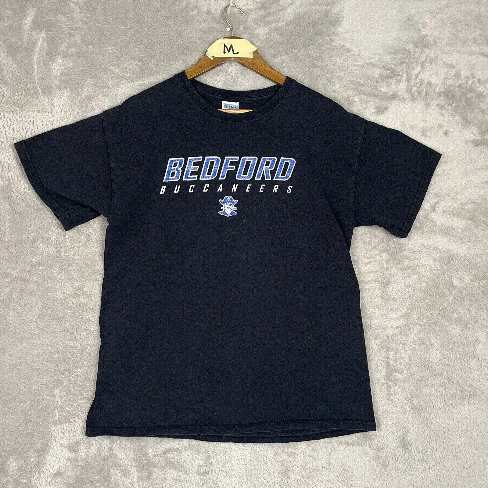 Bedford Buccaneers High School Varsity T Shirt Mens Size Large Black