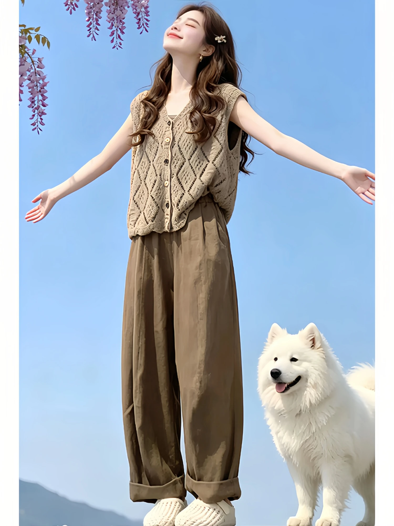 

Casual Style Three-Piece Set Women's Fashion Slimming Age-Defying Summer 2026 Trendy Leisure High Waist T-Shirt Pants Ensemble